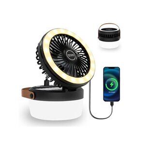 Portable Solar Fan 3-in-1 LED Lantern Rechargeable